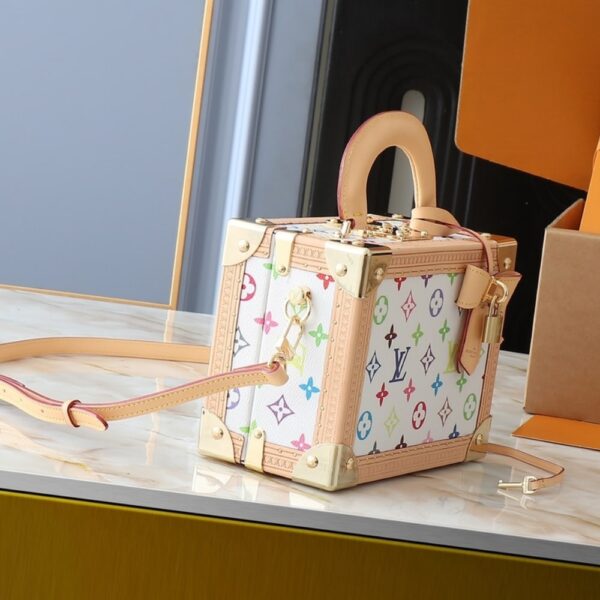 LOUIS VUITTON X MURAKAMI PETITE VALISE MONOGRAM CANVAS WHITE 22CM M13125 - Image 3