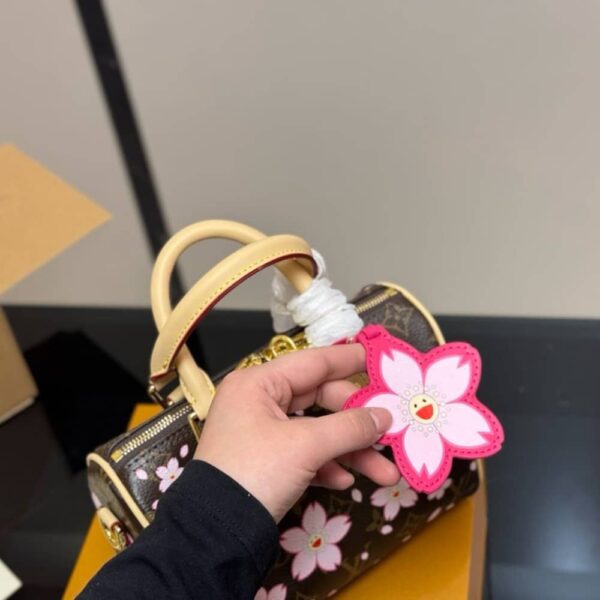 LOUIS VUITTON X MURAKAMI SPEEDY BANDOULIÈRE 25 CHERRY BLOSSOM MONOGRAM COATED CANVAS SAKURA BROWN 25CM M14174 - Image 4