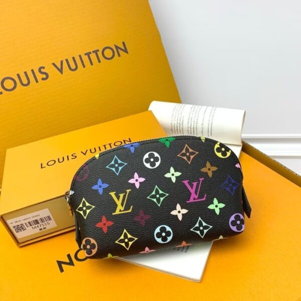 LOUIS VUITTON X MURAKAMI COSMETIC POUCH PM MONOGRAM BLACK 19CM - Image 2