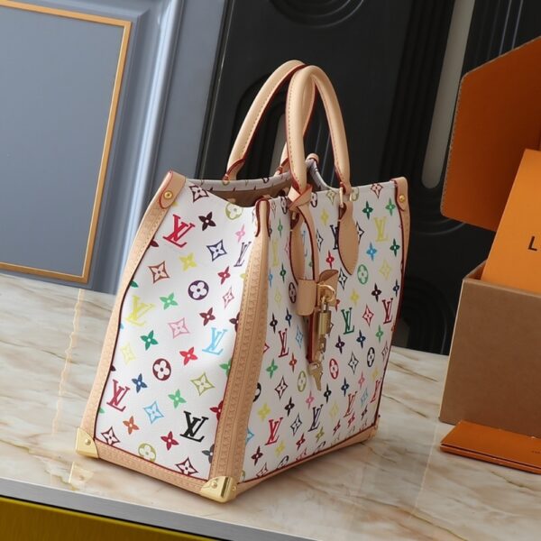 LOUIS VUITTON X MURAKAMI ONTHEGO MM MONOGRAM WHITE 35CM M13079 - Image 3