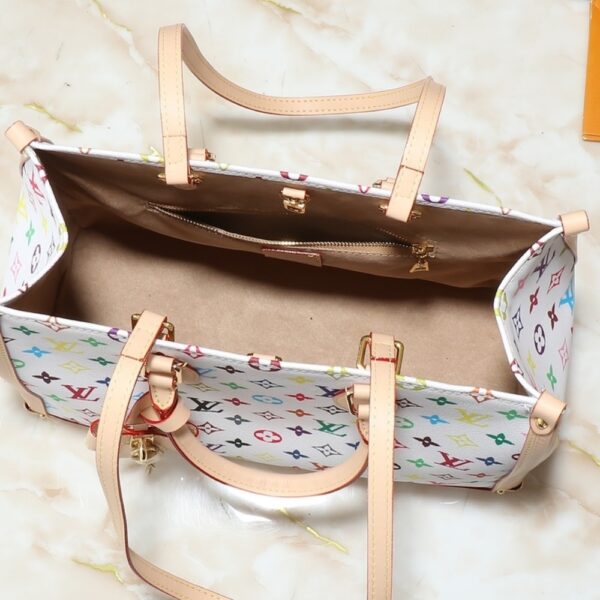 LOUIS VUITTON X MURAKAMI ONTHEGO MM MONOGRAM WHITE 35CM M13079 - Image 5
