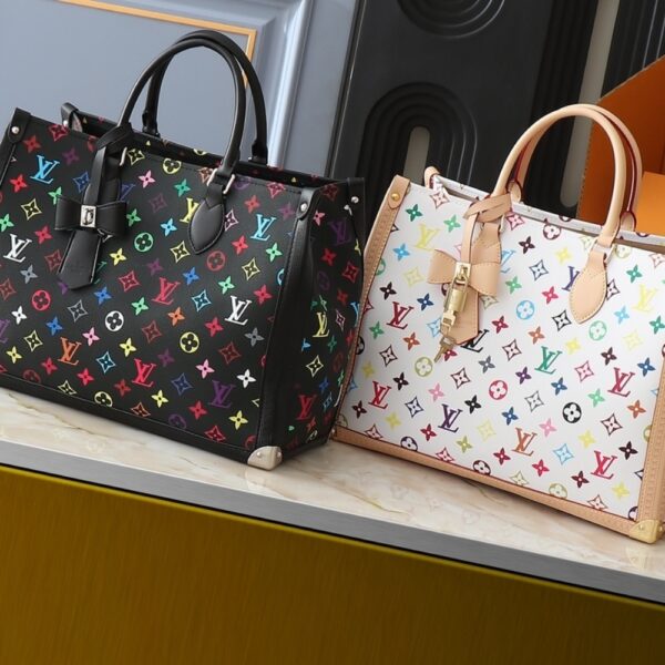 LOUIS VUITTON X MURAKAMI ONTHEGO MM MONOGRAM WHITE 35CM M13079 - Image 6