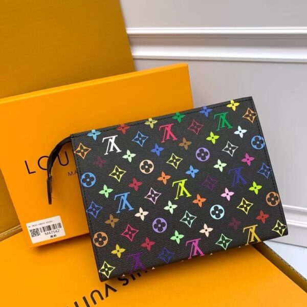 LOUIS VUITTON X MURAKAMI TOILETRY POUCH MONOGRAM BLACK 25CM M13746 - Image 2