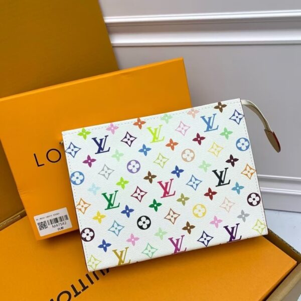 LOUIS VUITTON X MURAKAMI TOILETRY POUCH MONOGRAM WHITE 25CM - Image 2