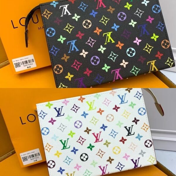 LOUIS VUITTON X MURAKAMI TOILETRY POUCH MONOGRAM BLACK 25CM M13746 - Image 5