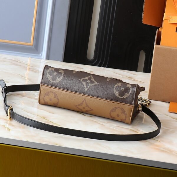 LOUIS VUITTON ONTHEGO EAST WEST CHAIN MONOGRAM REVERSE BROWN 25CM M14236 - Image 4