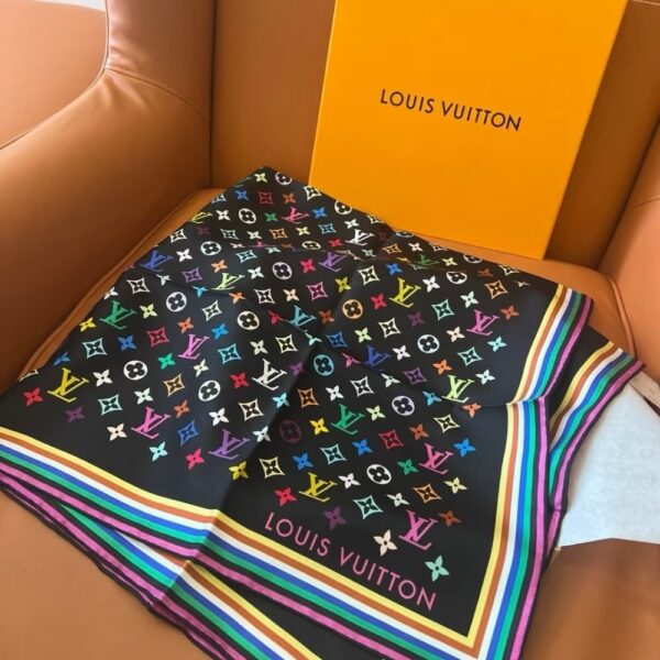 LOUIS VUITTON X MURAKAMI  MONOGRAM MULTICOLOR BLACK 90CM M96095 - Image 2
