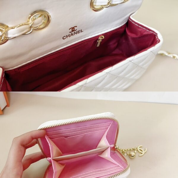 CHANEL CC CANVAS PEARL DEAUVILLE WHITE 48CM - Image 5