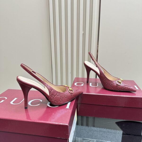 GUCCI WOMEN'S HORSEBIT PUMP GG LEATHER ROSSO ANCORA RED ‎792065 AAEGJ 6207 - Image 6