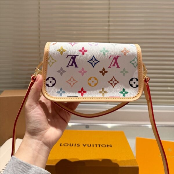 LOUIS VUITTON X TAKASHI MURAKAMI NANO DIANE BAG MULTICOLORE BLANC 19CM M14194 - Image 6