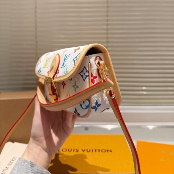 LOUIS VUITTON X TAKASHI MURAKAMI NANO DIANE BAG MULTICOLORE BLANC 19CM M14194 - Image 8