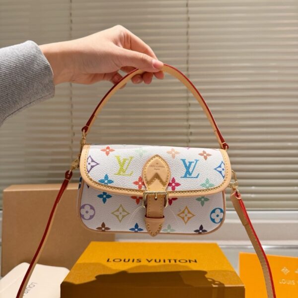 LOUIS VUITTON X TAKASHI MURAKAMI NANO DIANE BAG MULTICOLORE BLANC 19CM M14194 - Image 2