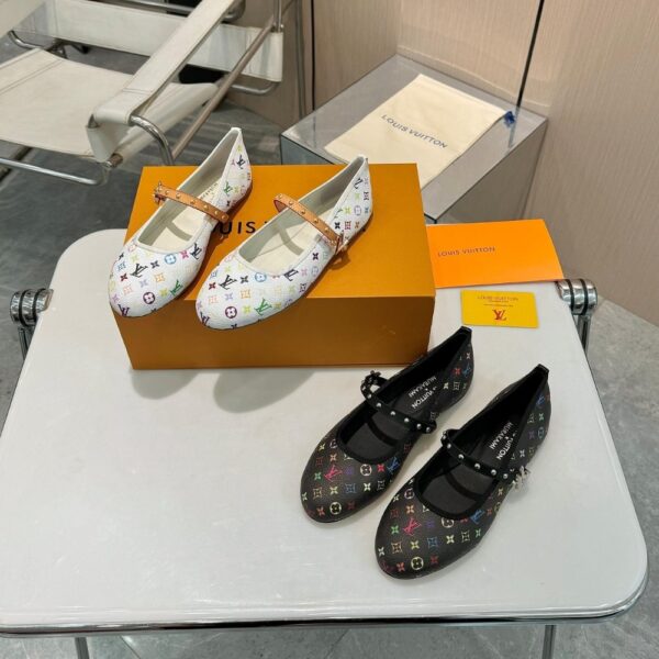 LOUIS VUITTON X TAKASHI MURAKAMI ROMY FLAT BALLERINA WHITE 1AGVFM - Image 7