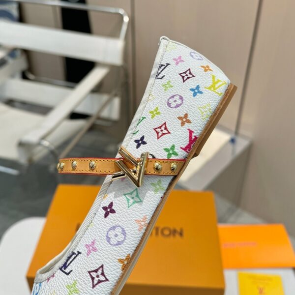 LOUIS VUITTON X TAKASHI MURAKAMI ROMY FLAT BALLERINA WHITE 1AGVFM - Image 4