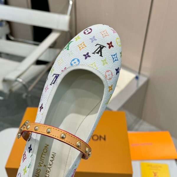 LOUIS VUITTON X TAKASHI MURAKAMI ROMY FLAT BALLERINA WHITE 1AGVFM - Image 5