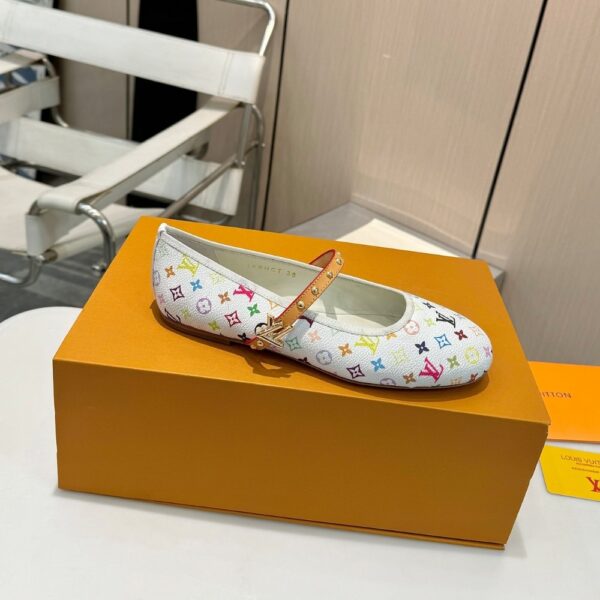 LOUIS VUITTON X TAKASHI MURAKAMI ROMY FLAT BALLERINA WHITE 1AGVFM - Image 6