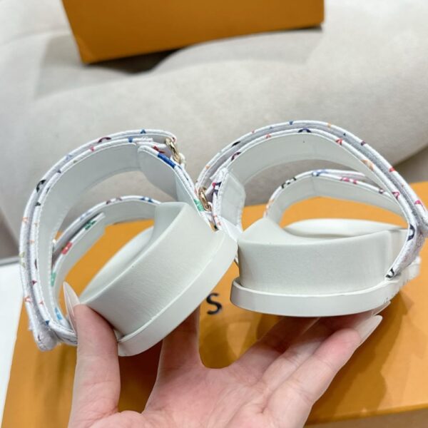 LOUIS VUITTON X TAKASHI MURAKAMI BOM DIA FLAT COMFORT MULE WHITE 1AGXTV - Image 6