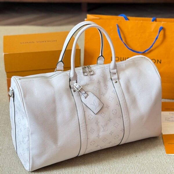 LOUIS VUITTON KEEPALL BANDOULIERE OPTICAL WHITE 40CM M30885 - Image 2