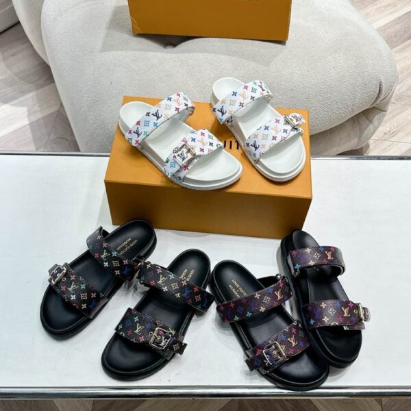 LOUIS VUITTON X TAKASHI MURAKAMI BOM DIA FLAT COMFORT MULE WHITE 1AGXTV - Image 8
