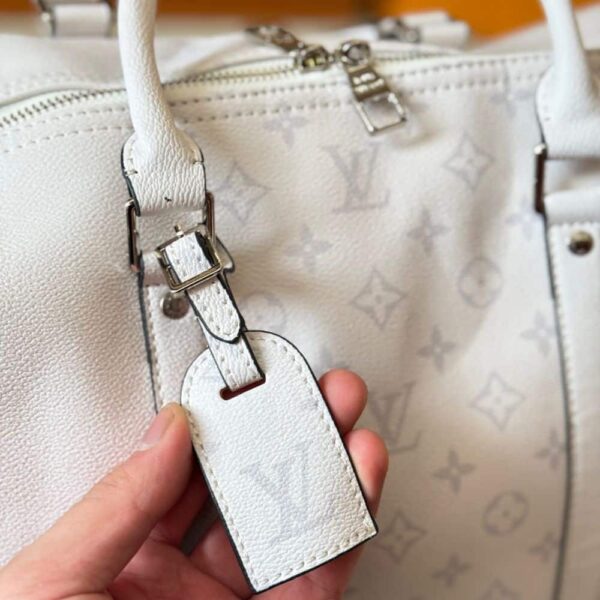 LOUIS VUITTON KEEPALL BANDOULIERE OPTICAL WHITE 40CM M30885 - Image 3