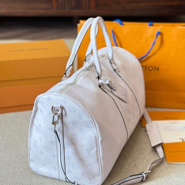 LOUIS VUITTON KEEPALL BANDOULIERE OPTICAL WHITE 40CM M30885 - Image 4