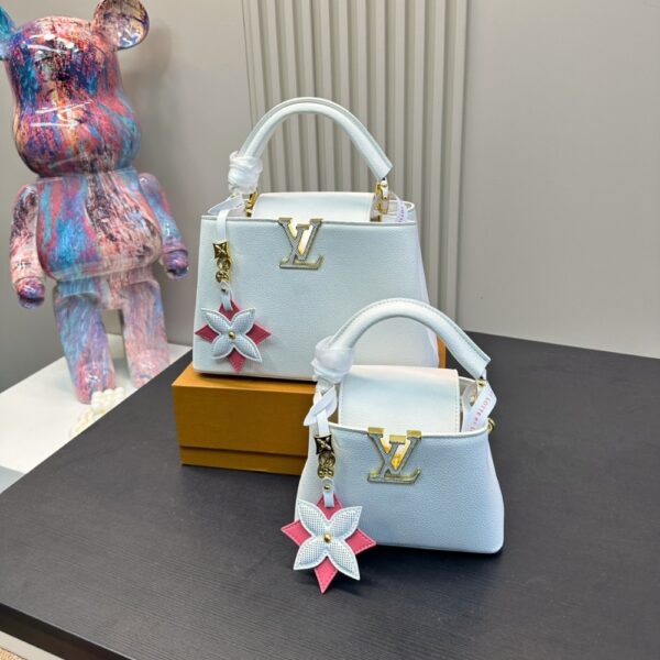 LOUIS VUITTON CAPUCINES MINI BAG SNOW WHITE 20CM M21416 - Image 2