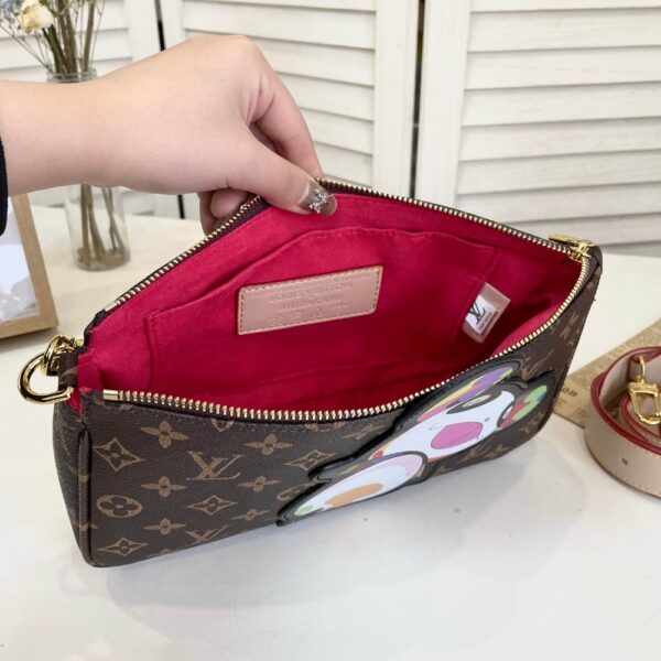 LOUIS VUITTON X TAKASHI MURAKAMI POCHETTE MONOGRAM BROWN 28CM M13440 - Image 5