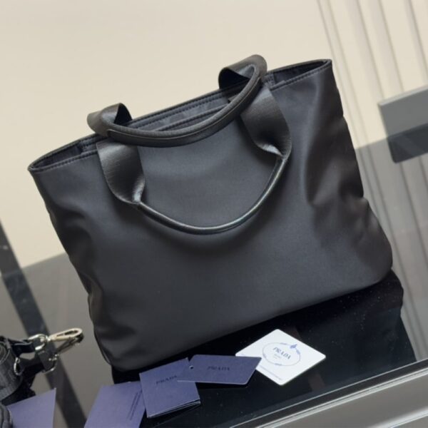 PRADA RE NYLON TOTE BAG BLACK 32CM 1BG354 RV44 F0002 V B1M - Image 5