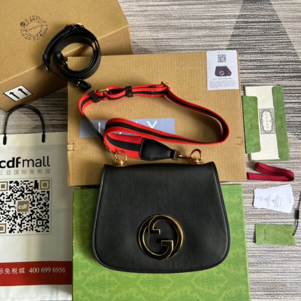 GUCCI BLONDIE MEDIUM BAG BLACK 29CM 699210 UXXAG 1064 - Image 9