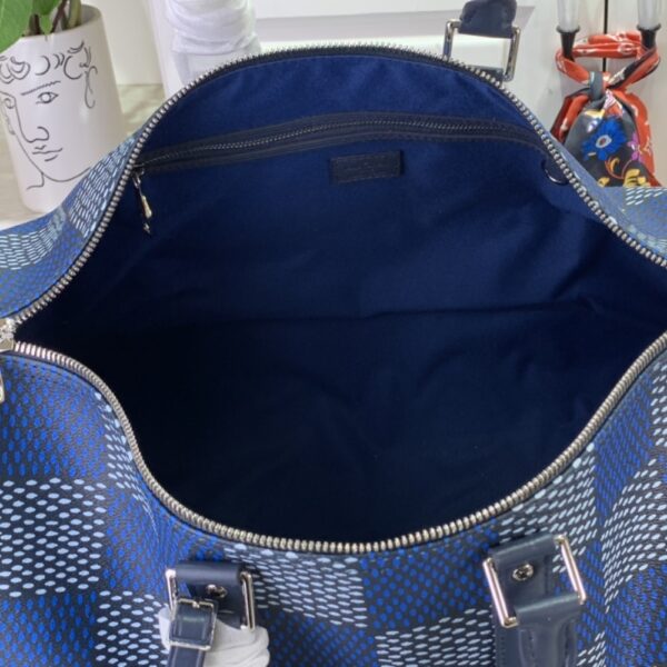 LOUIS VUITTON KEEPALL BANDOULIÈRE 50 DAMIER HERITAGE BLUE 50CM N40861 - Image 2