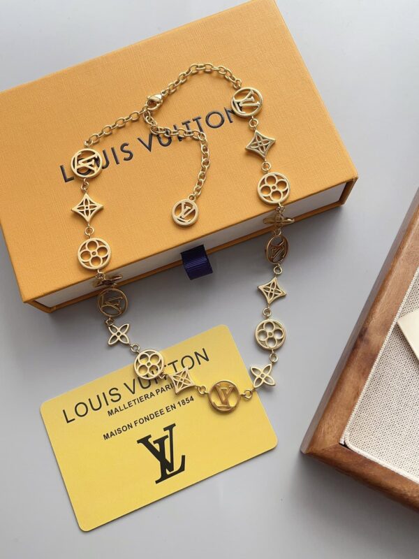 LOUIS VUITTON LV LACE NECKLACE GOLD M01057 - Image 2