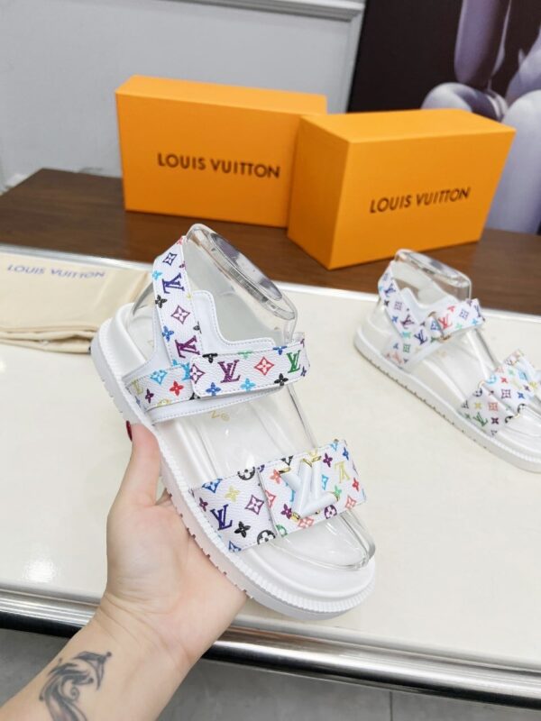 LOUIS VUITTON X MURAKAMI LV SUNSET FLAT COMFORT SANDAL WHITE 1AGXEQ - Image 7