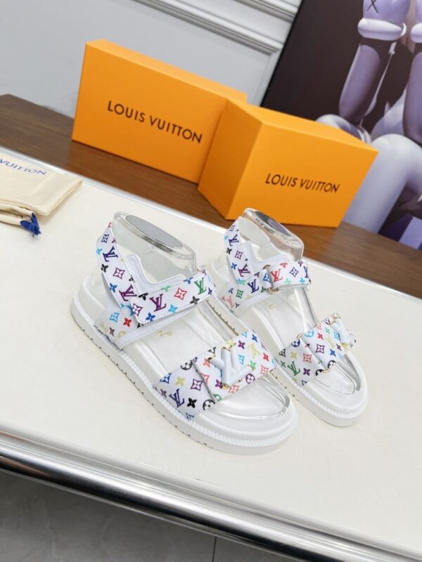 LOUIS VUITTON X MURAKAMI LV SUNSET FLAT COMFORT SANDAL WHITE 1AGXEQ - Image 6