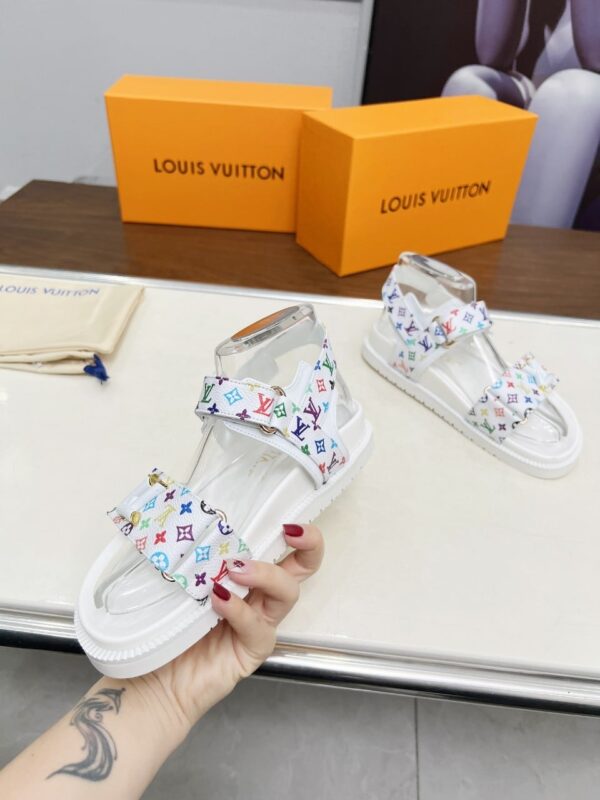 LOUIS VUITTON X MURAKAMI LV SUNSET FLAT COMFORT SANDAL WHITE 1AGXEQ - Image 4