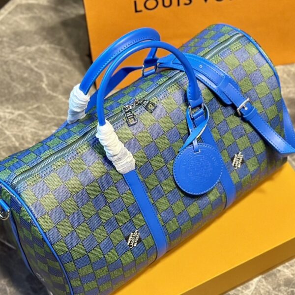 LOUIS VUITTON KEEPALL BANDOULIÈRE BLUE GREEN 45CM - Image 3