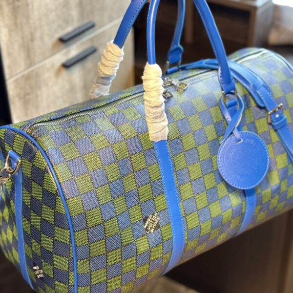 LOUIS VUITTON KEEPALL BANDOULIÈRE BLUE GREEN 45CM - Image 5
