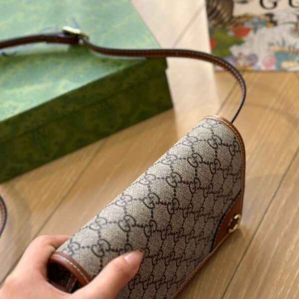 GUCCI GG EMBLEM SUPER MINI SHOULDER BAG BEIGE 20CM 820688 FAD6L 9758 - Image 6
