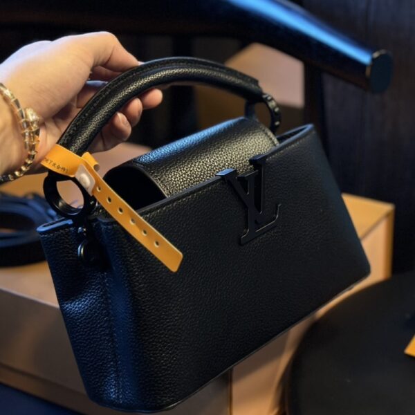 LOUIS VUITTON CAPUCINES EAST WEST MINI BAG BLACK 22CM M23955 - Image 6
