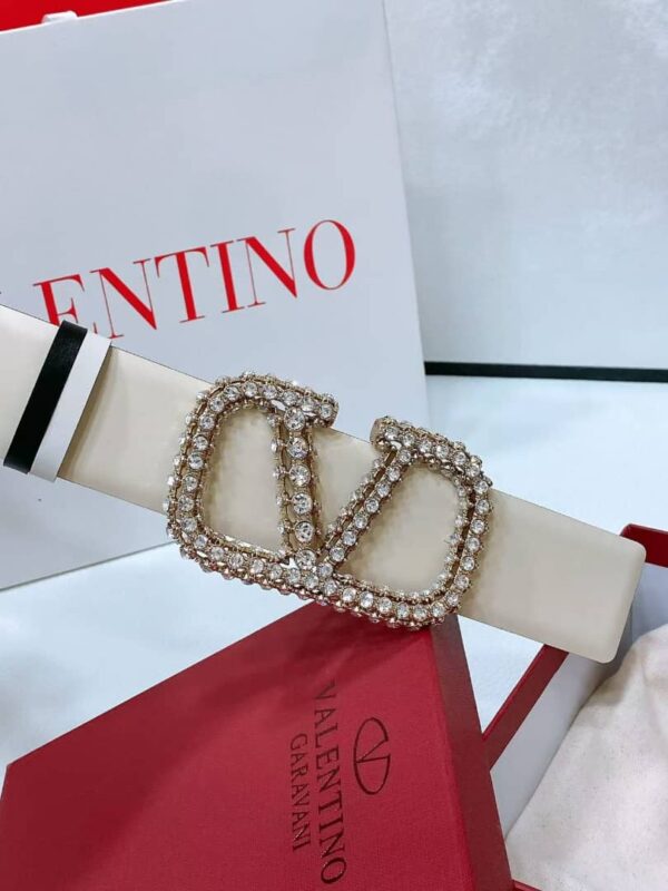 VALENTINO GARAVANI REVERSIBLE BELT WITH SIGNATURE VLOGO WHITE - Image 8